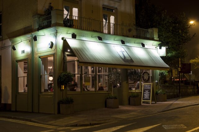 Cozy and festive restaurant atmosphere for holiday celebrations at Ferrari's Bexley.